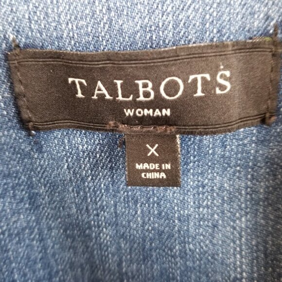 Talbot's Woman Denim Jacket Size X Equivalent to 12W - Picture 2 of 4